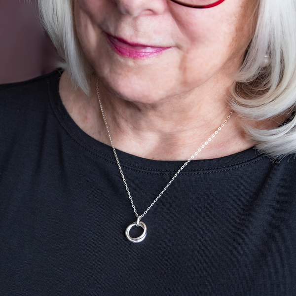 Sterling Silver Double Ring Necklace • Generations for Sterling Silver Double Ring Necklace • Generations for