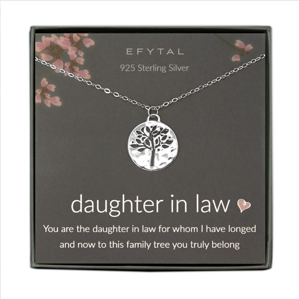 EFYTAL Tree of Life Necklace Gift for Daughter in Law EFYTAL