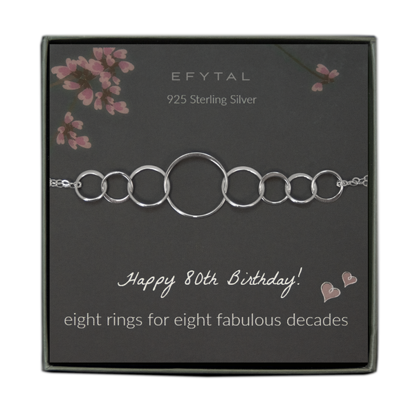 80th birthday bracelet online