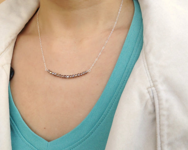 lia 12-20 bead necklace • birthday wishes