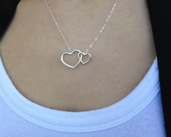 sarah interlocking hearts necklace • valentine, candy hearts