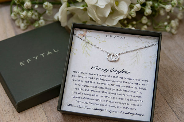 keisha interlocking rings necklace • for my daughter