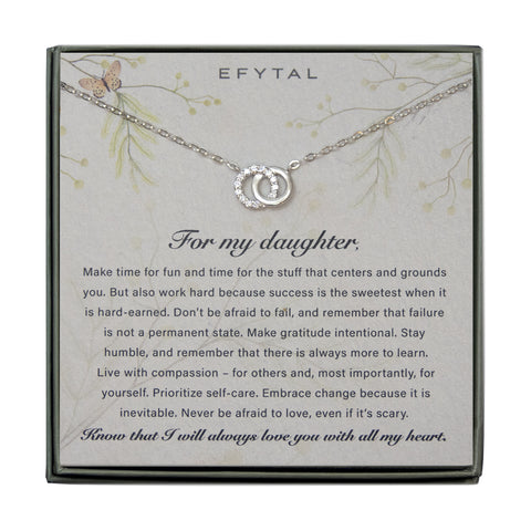 keisha interlocking rings necklace • for my daughter