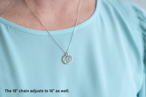 miriam two ring necklace • tiniest things