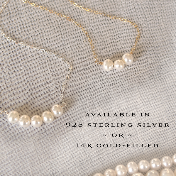 alexa pearl bar necklace • birthday - strength, beauty, wisdom