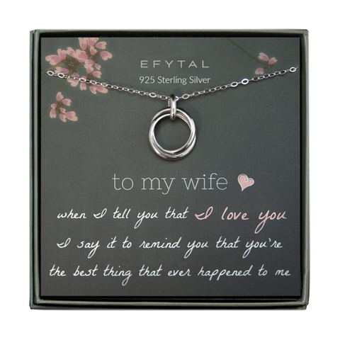 anna double ring necklace • to my wife, best thing