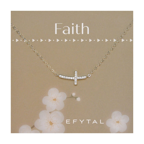avery adorned cross necklace • faith