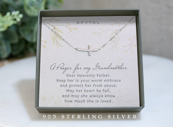 avery adorned cross necklace • prayer for my grandmother
