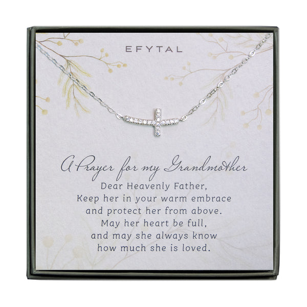 avery adorned cross necklace • prayer for my grandmother