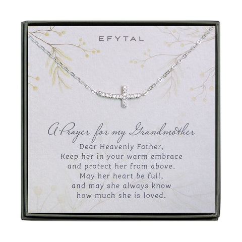 avery adorned cross necklace • prayer for my grandmother