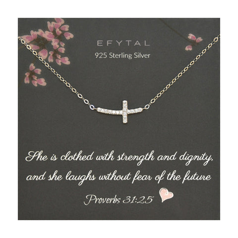 avery adorned cross necklace • strength & dignity