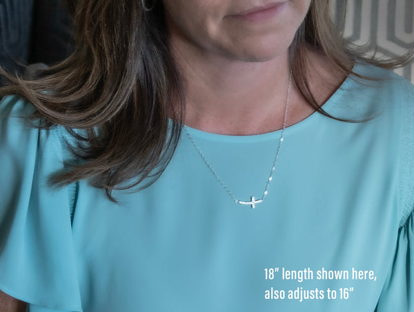 avery adorned cross necklace • faith