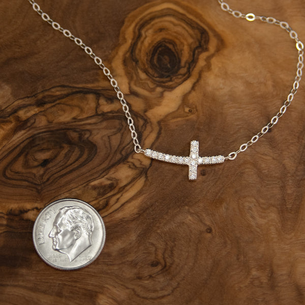 avery adorned cross necklace • prayer for mom
