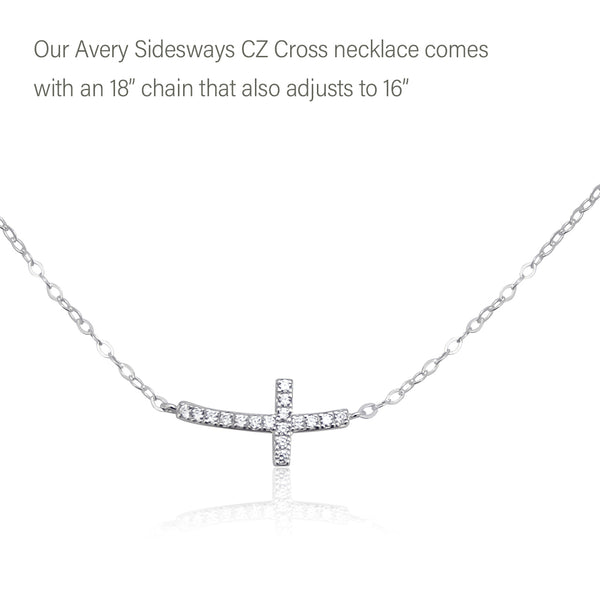 avery adorned cross necklace • prayer for mom