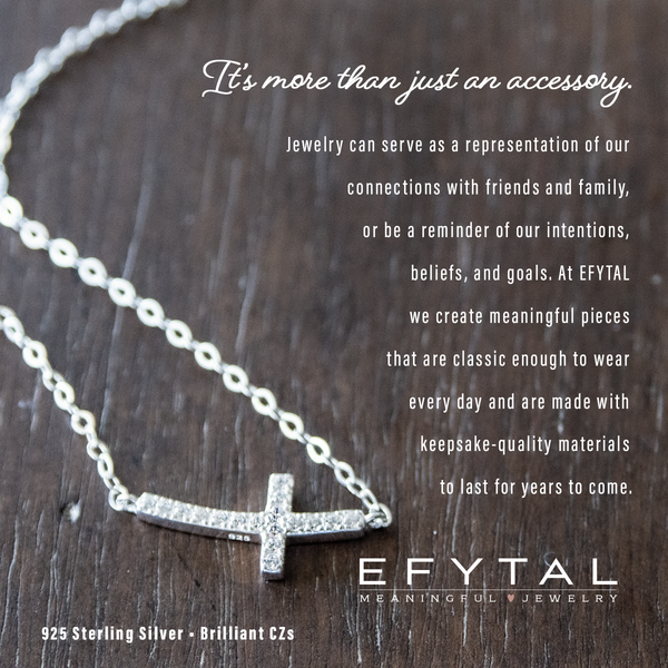 avery adorned cross necklace • prayer for mom