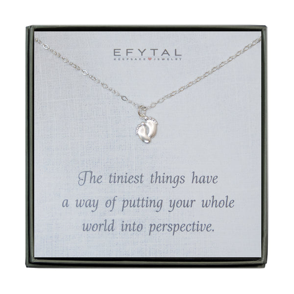 bella tiny feet necklace • tiniest things