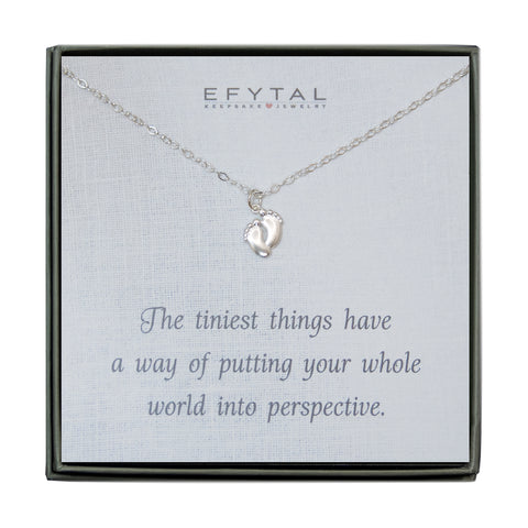 bella tiny feet necklace • tiniest things