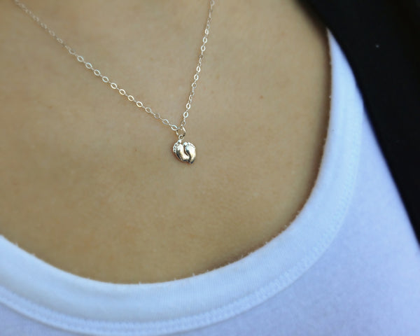 bella tiny feet necklace • tiniest things
