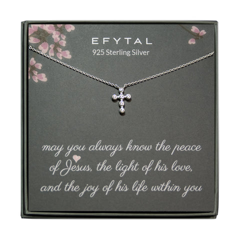 bethany petite cz cross necklace • peace of Jesus