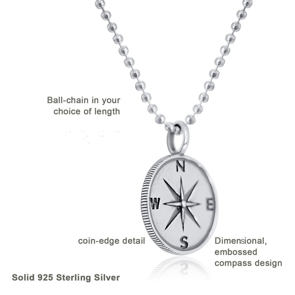 boone + nellie compass necklace set • moon and back