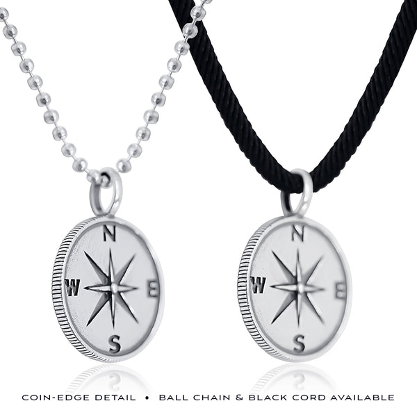 boone men's compass necklace • happy father's day