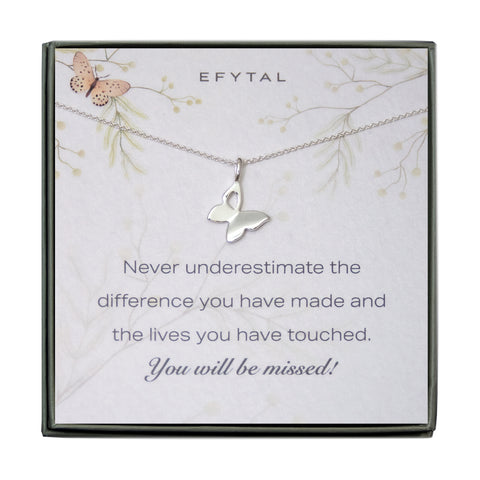 brenda butterfly necklace • you'll be missed