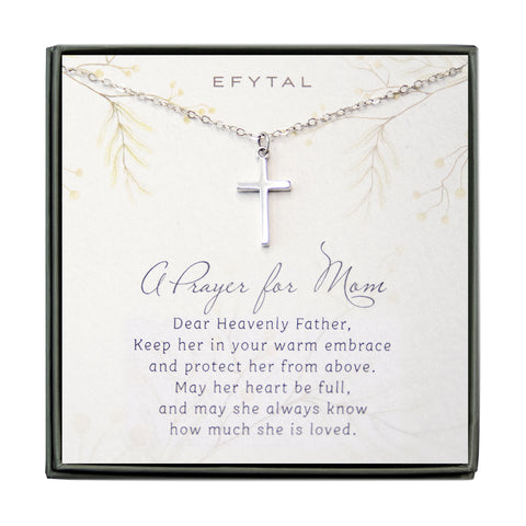 charity timeless cross necklace • prayer for mom