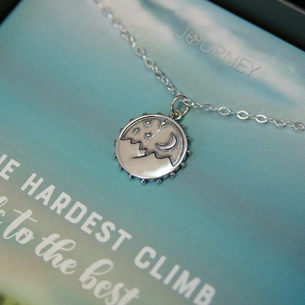 danenberg mountain motif necklace • hardest climb