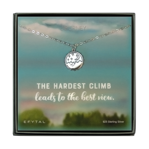 danenberg mountain motif necklace • hardest climb