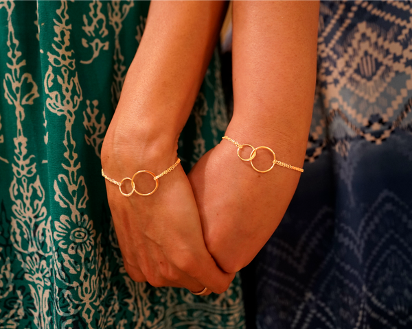 josie connected ring bracelet • friendship for eternity