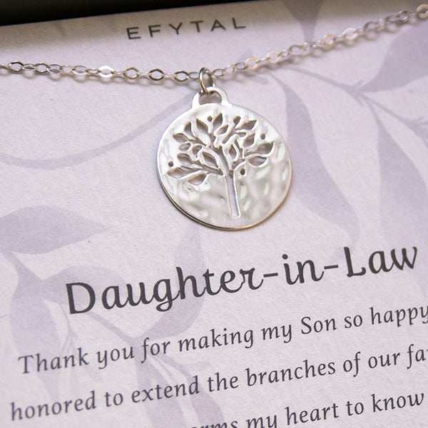 hannah silver tree of life necklace • daughter in law, gained a daughter