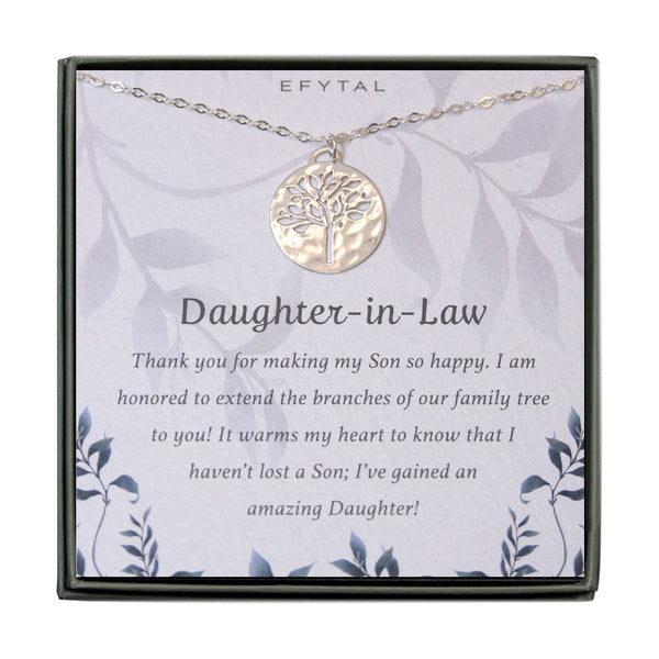 hannah silver tree of life necklace • daughter in law, gained a daughter
