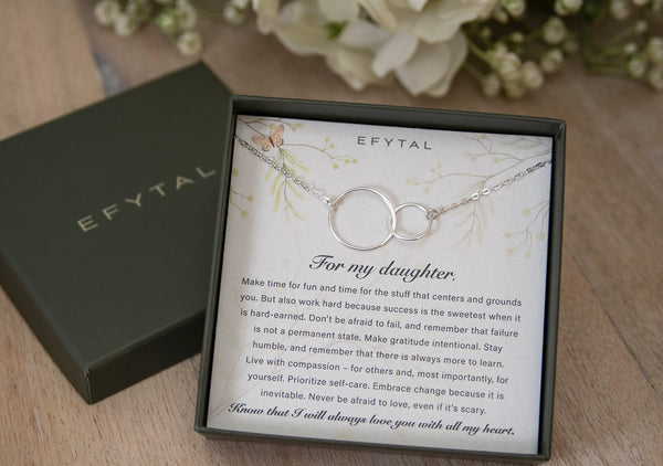 josie connected ring necklace, silver or gold • for my daughter