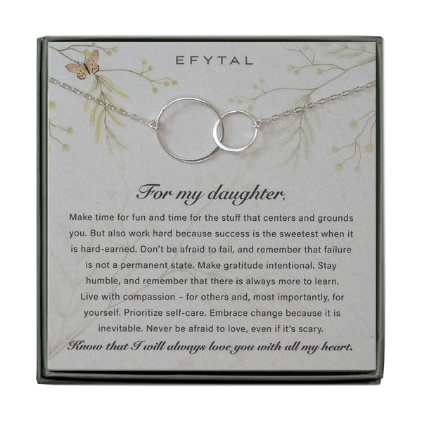 josie connected ring necklace, silver or gold • for my daughter