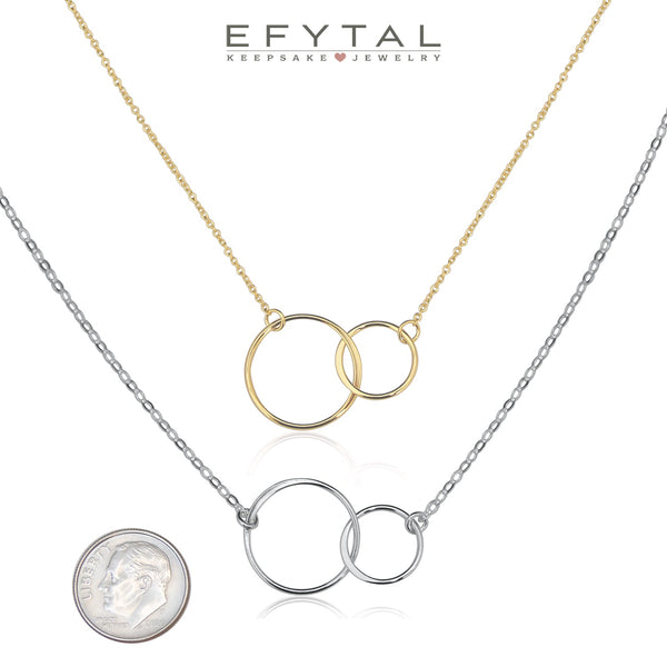 josie connected ring necklace, silver or gold • sister in law