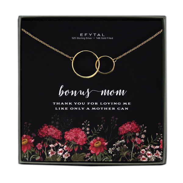 josie connected ring necklace, silver or gold • bonus mom