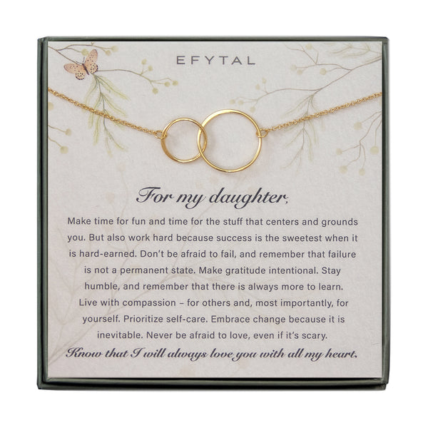 josie connected ring necklace, silver or gold • for my daughter