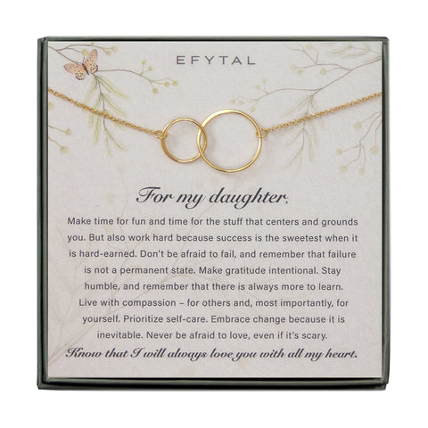 josie connected ring necklace, silver or gold • for my daughter