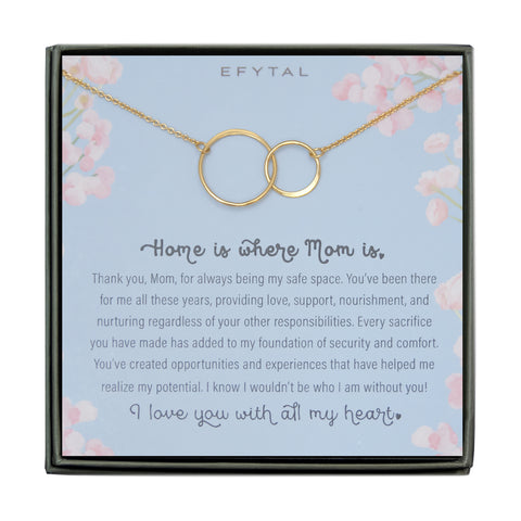 josie connected ring necklace, silver or gold • home is where mom is