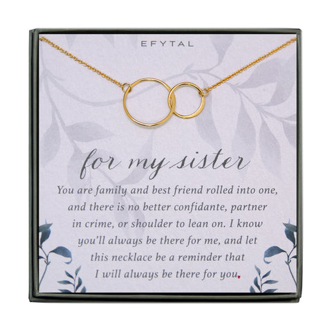 josie connected ring necklace, silver or gold • for my sister