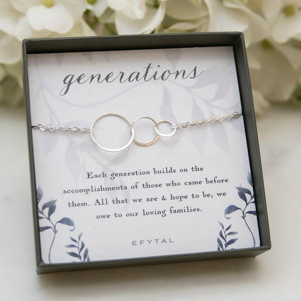 josie three ring bracelet • generations, families