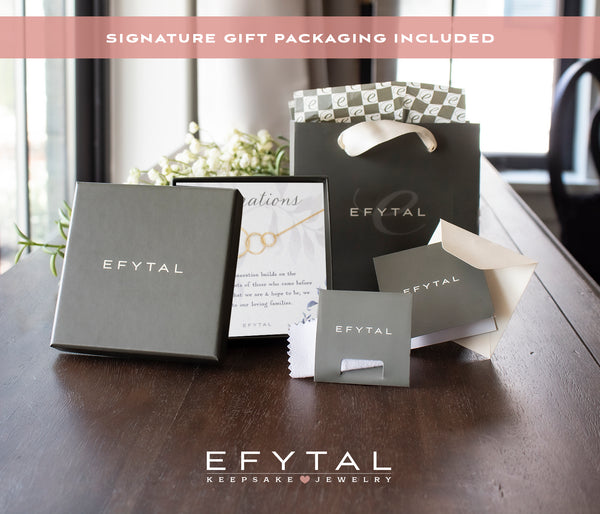 josie three ring necklace, silver or gold • generations, families