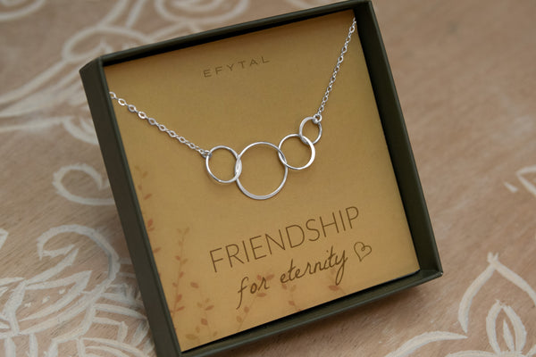 josie four ring necklace • friendship for eternity
