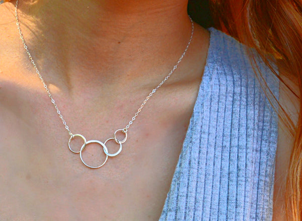 josie four ring necklace • family