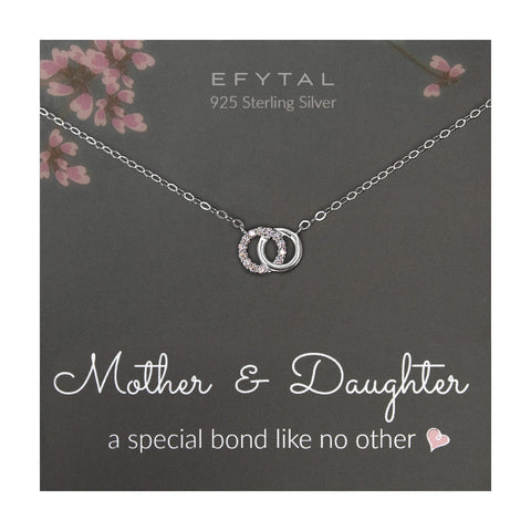 keisha interlocking rings necklace • mother & daughter, special bond