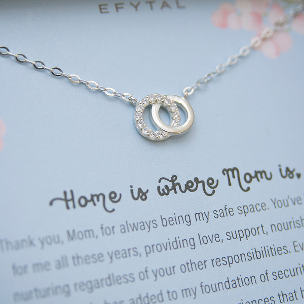 keisha interlocking rings necklace • home is where mom is