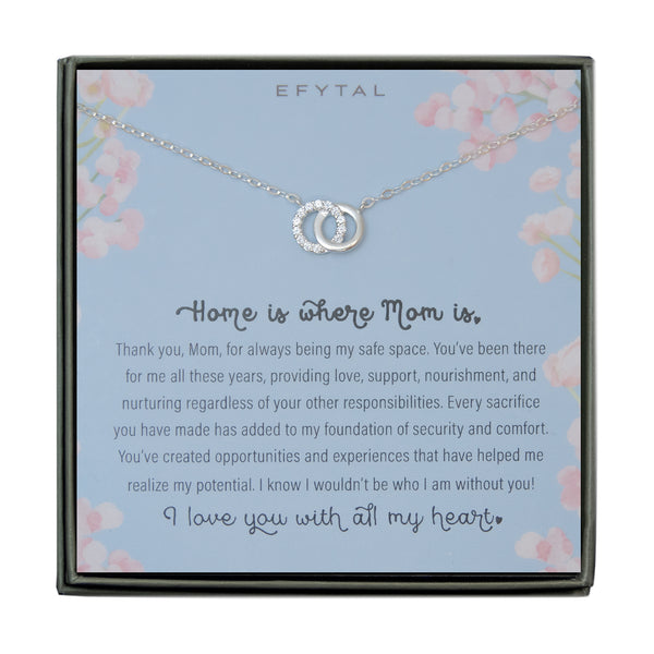 keisha interlocking rings necklace • home is where mom is