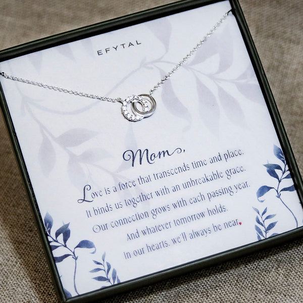 keisha interlocking rings necklace • mom, always near