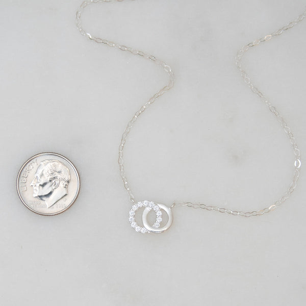 keisha interlocking rings necklace • happy valentine's day