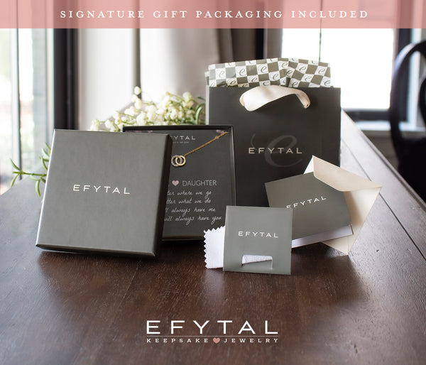 keisha interlocking rings necklace • mother & daughter, no matter where